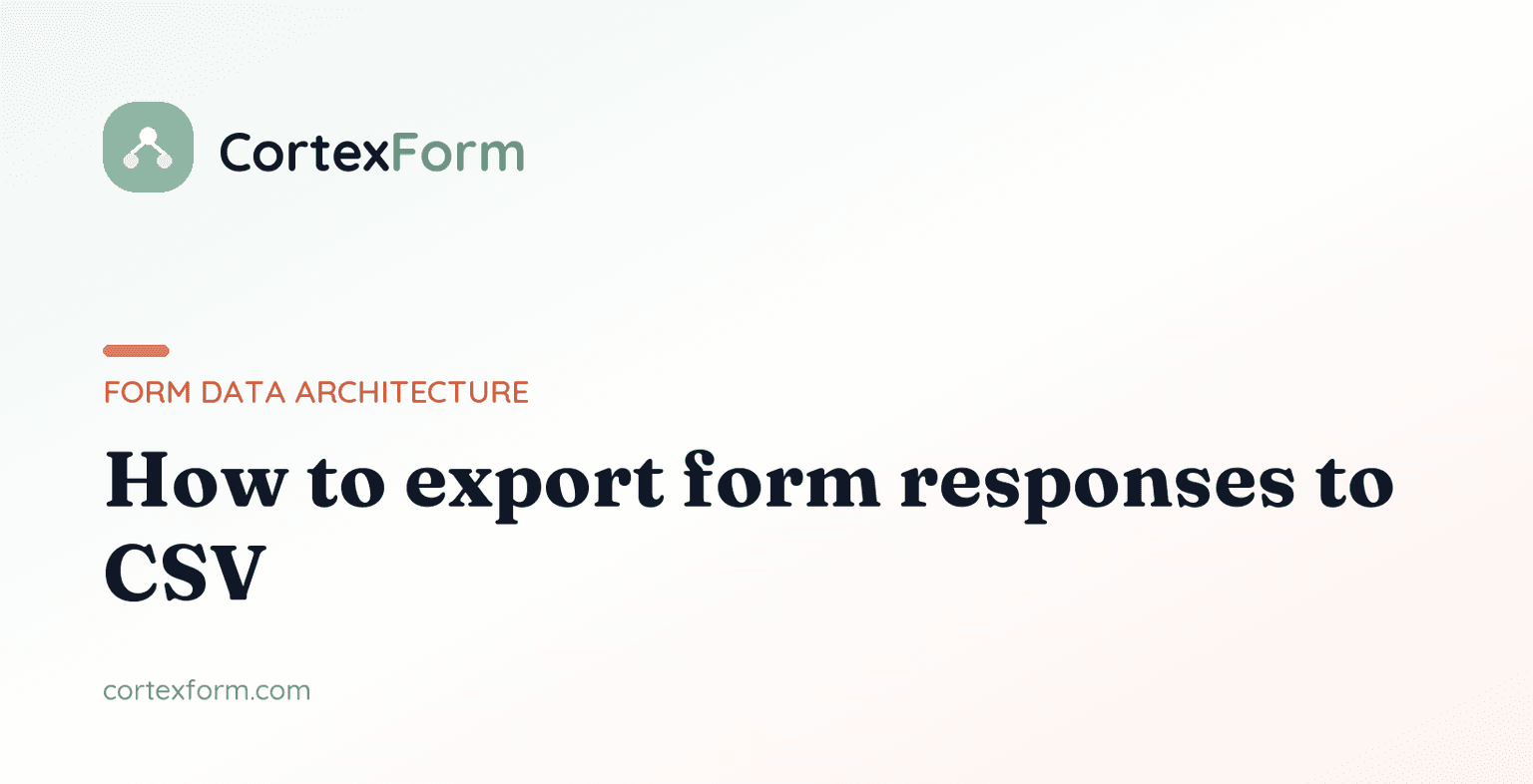 How to Export Form Responses to CSV