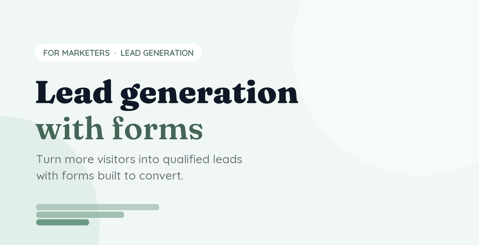 A funnel narrowing from visitors to qualified leads captured by a short form