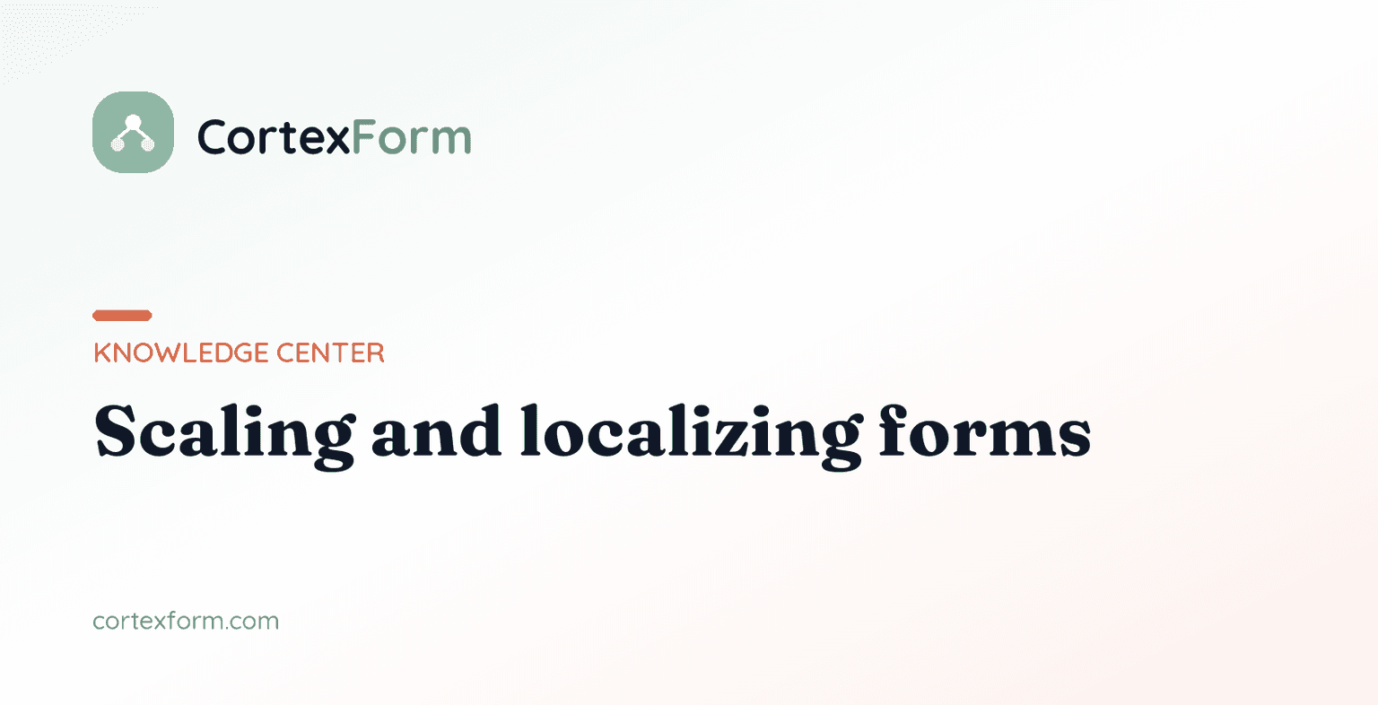 Scaling and Localizing Forms Without Rebuilding Them